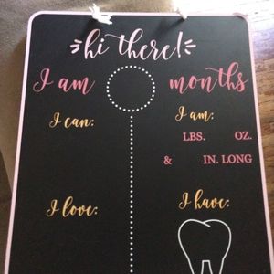 A year of firsts!on back arrival chalkboard